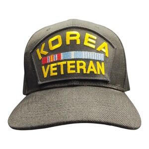 HMC Honors Korea Veteran Baseball Cap Mens Multi Acrylic Hook & Loop Closure